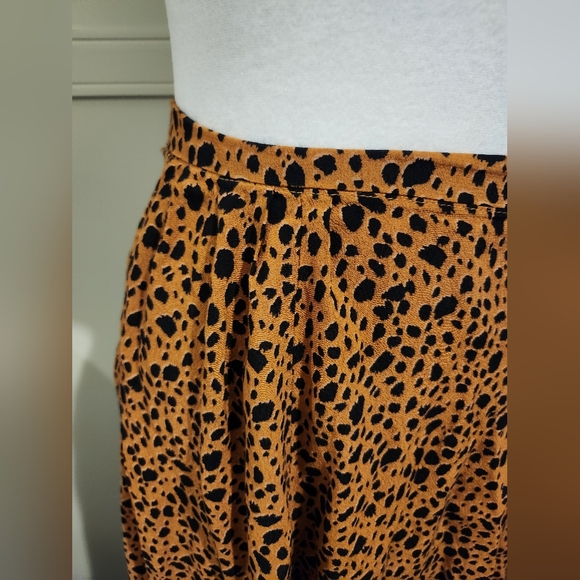 Gap Animal Print Flare Midi Skirt - Picture 3 of 5